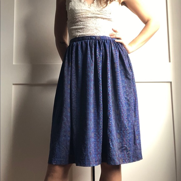 Vintage Print Midi Skirt - Picture 1 of 2